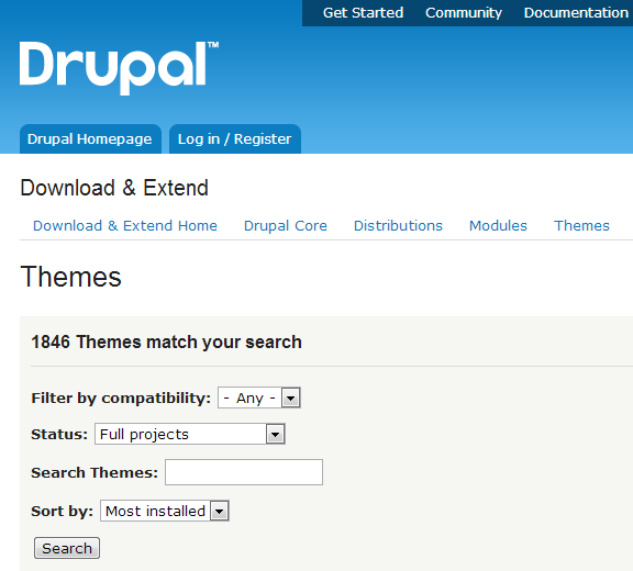 Installing Drupal Themes