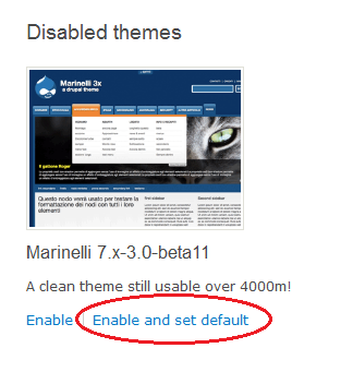 Installing Drupal Themes