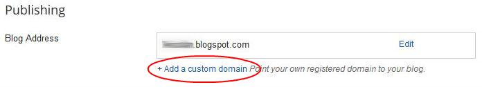 Linking a Domain to Blogger
